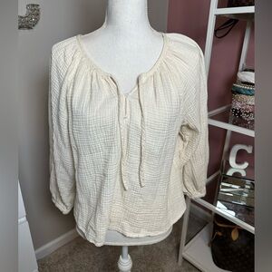 Universal Thread Cream Textured Blouse
